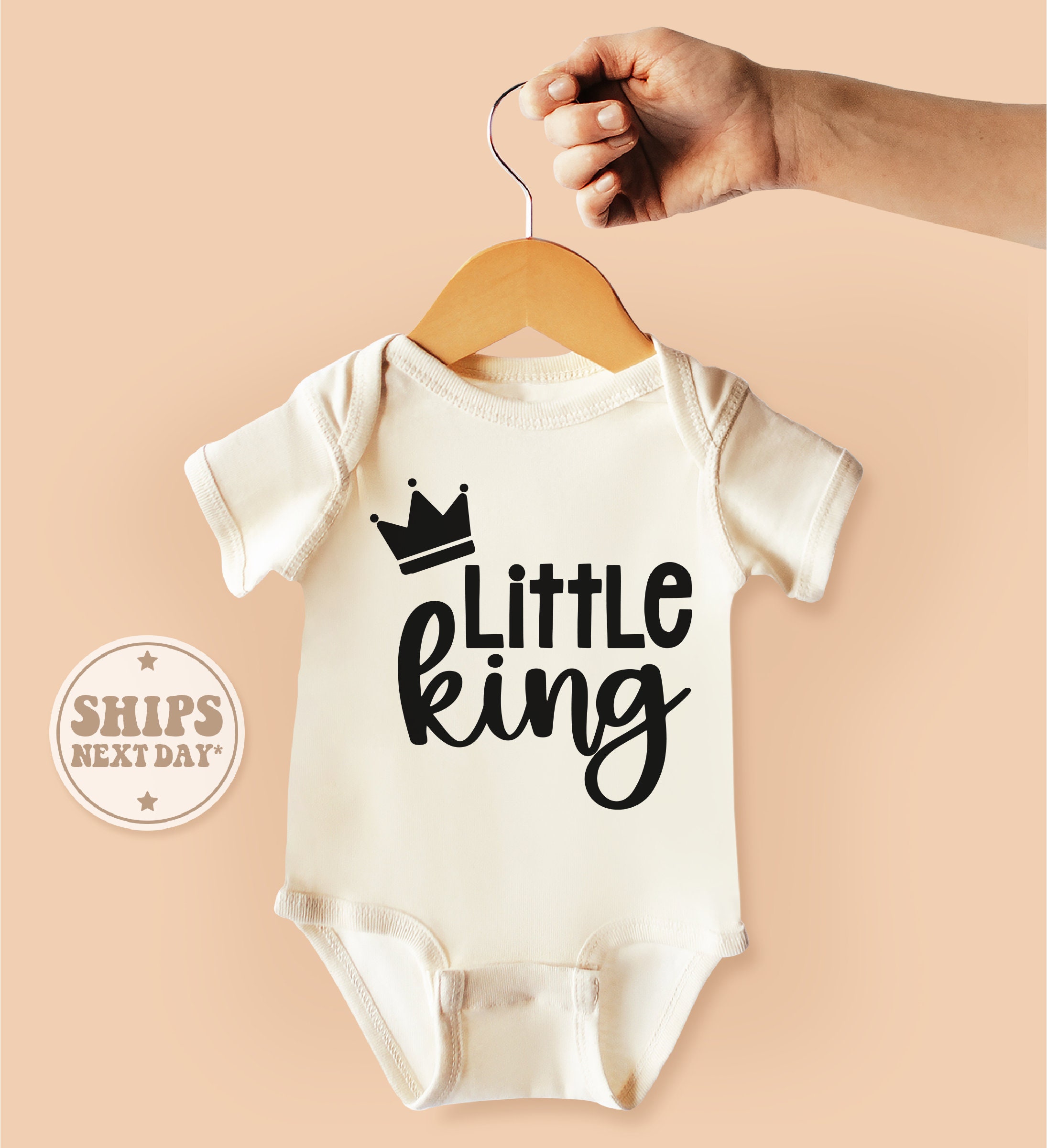 Little King Toddler Shirt, Crown Kids Shirt, Baby Boy Shirt, Retro