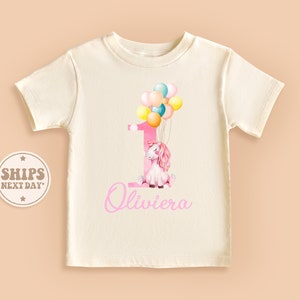1st Birthday Baby Shirt, Custom Name Birthday T-Shirt, First Birthday Shirt, Birthday Unicorn Shirt, Cute Natural Baby Shirt #TLC01988
