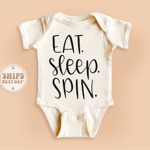 Eat Sleep Spin Baby Onesie®, Cycling Onesie®, Bicycle Baby Bodysuit, Funny Natural Baby Onesie® #TLC02265