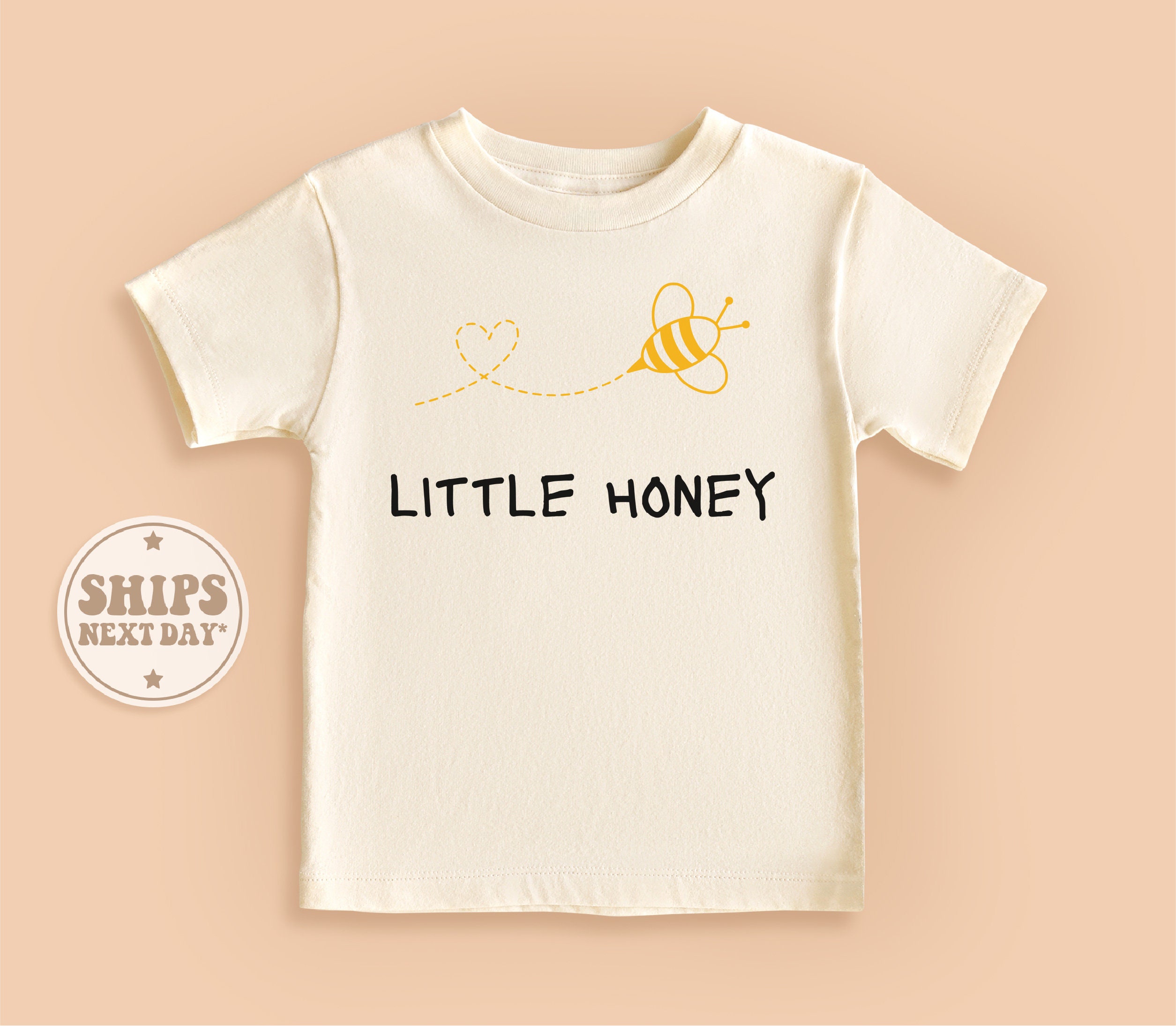 Little Honey Onesie®, Boho Baby Bee Onesie®, Cute Natural Kid