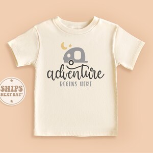 Adventure Begins Here Baby Shirt, Adventurer Baby Shirt, Cute Natural Baby Gift #TLC02142