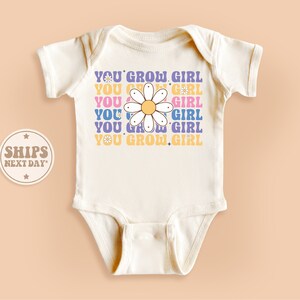 You Grow Girl Baby Onesie®, Boho Baby Girl Flower Bodysuit, Cute Natural Baby Gifts #TLC01467