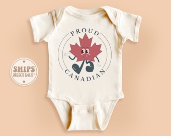 Proud Canadian Baby Onesie®, Canada Maple Leaf Baby Bodysuit, Funny Natural Kid Gifts #TLC01539