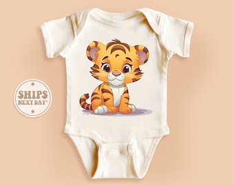 Baby Tiger Onesie®, Cute Animal Baby Bodysuit, Little Tiger Natural Baby Gift #TLC00396