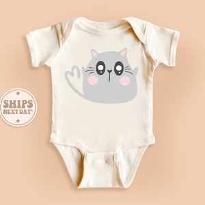 Funny Cat Baby Bodysuit, Cool Kitten Baby Onesie®, Cute Natural Baby Gift #TLC02231