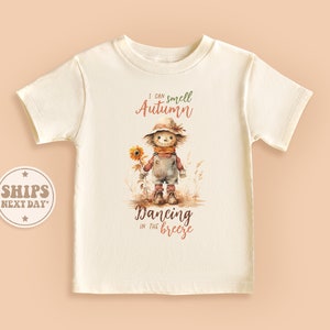 I Can Smell Autumn Dancing In The Breeze Toddler Shirt, Fall Baby Shirt, Retro Natural Kid Gifts #TLC01659