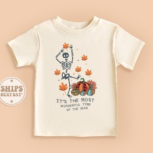 It&#39;s The Most Wonderful Time Of The Year Toddler Shirt, Halloween Baby Shirt, Vintage Natural Kid Gifts #TLC01616