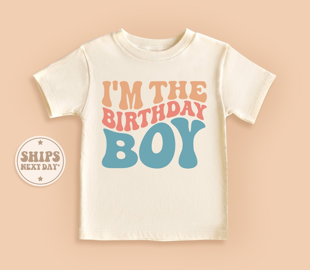 I'm the Birthday Boy Shirt, Birthday Boy Toddler Shirt, Wavy Letters