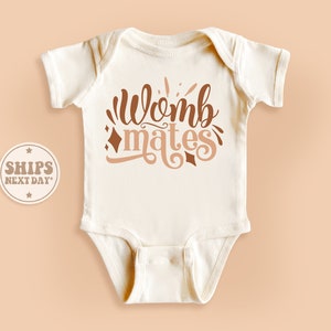 Womb Mates Twin Bodysuit, Twin Baby Onesie®, Funny Best Friends Twin Bodysuit #TLC02334