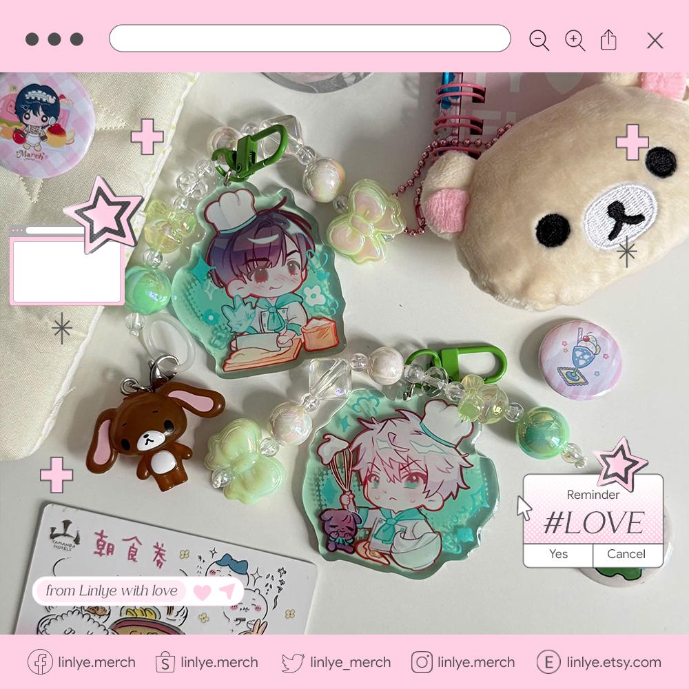 Alien Stage Epoxy Keychain & Glitter Sticker Set: Fanmade Charms - Etsy