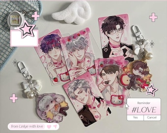 Photocard + Sticker + Keychain | Love and Deepspace | Caleb - Rafayel - Sylus - Zayne - Xavier  - Fanmade by Linlye
