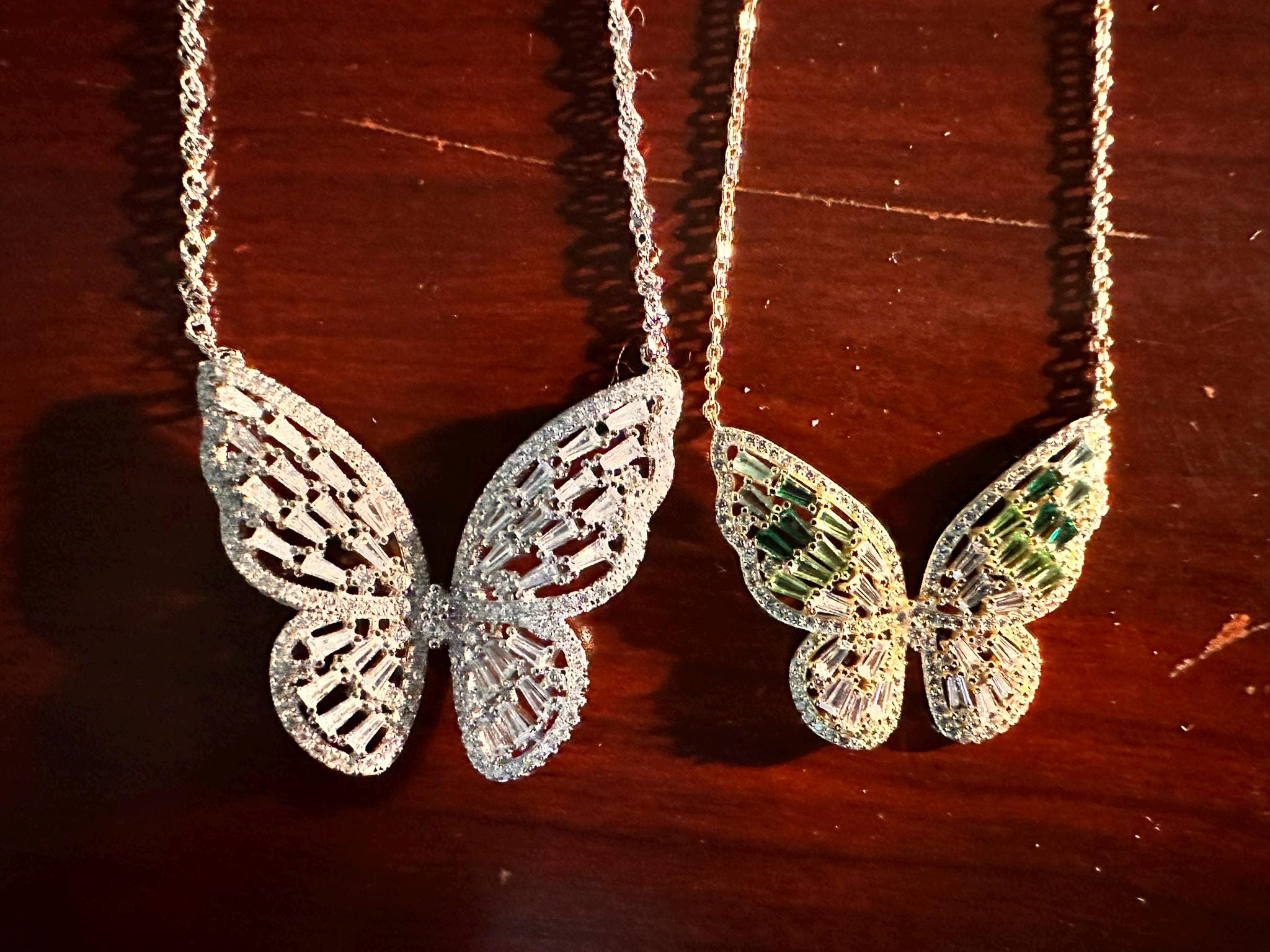 Swarovski butterfly necklace - Etsy 日本