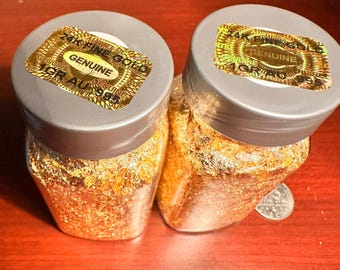 GROSSE 1 GR 24K Gold .999 Feingold Nuggets Flakes Bullions Flasche Fläschchen