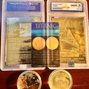 Set of 3 Three 995 Pure 24K Fine Gold Ingot 1 Gram RMS Titanic UK Royal Mint CoA Assayed Bar