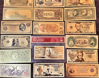 FREE Pure 24K Fine .999 Gold Ingot Bar Bill 5 Gram Full Size for USA 250 Independence Day Gifts