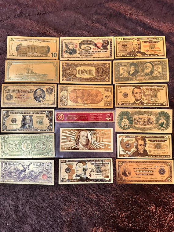 FREE Pure 24K Fine .999 Gold Ingot Bar Bill 5 Gram Full Size for USA 250 Gifts
