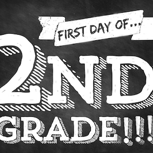 FIRST Day of School Printable Chalkboard Signs BUNDLE (20 images - Instant Download)