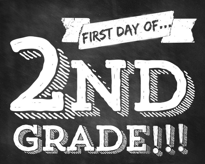 FIRST Day of School Printable Chalkboard Signs BUNDLE (20 Images ...