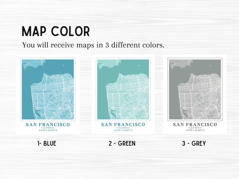 Printable Map of San Francisco, California, United States, Digital ... Printable Map of San Francisco, California, United States, Digital ...