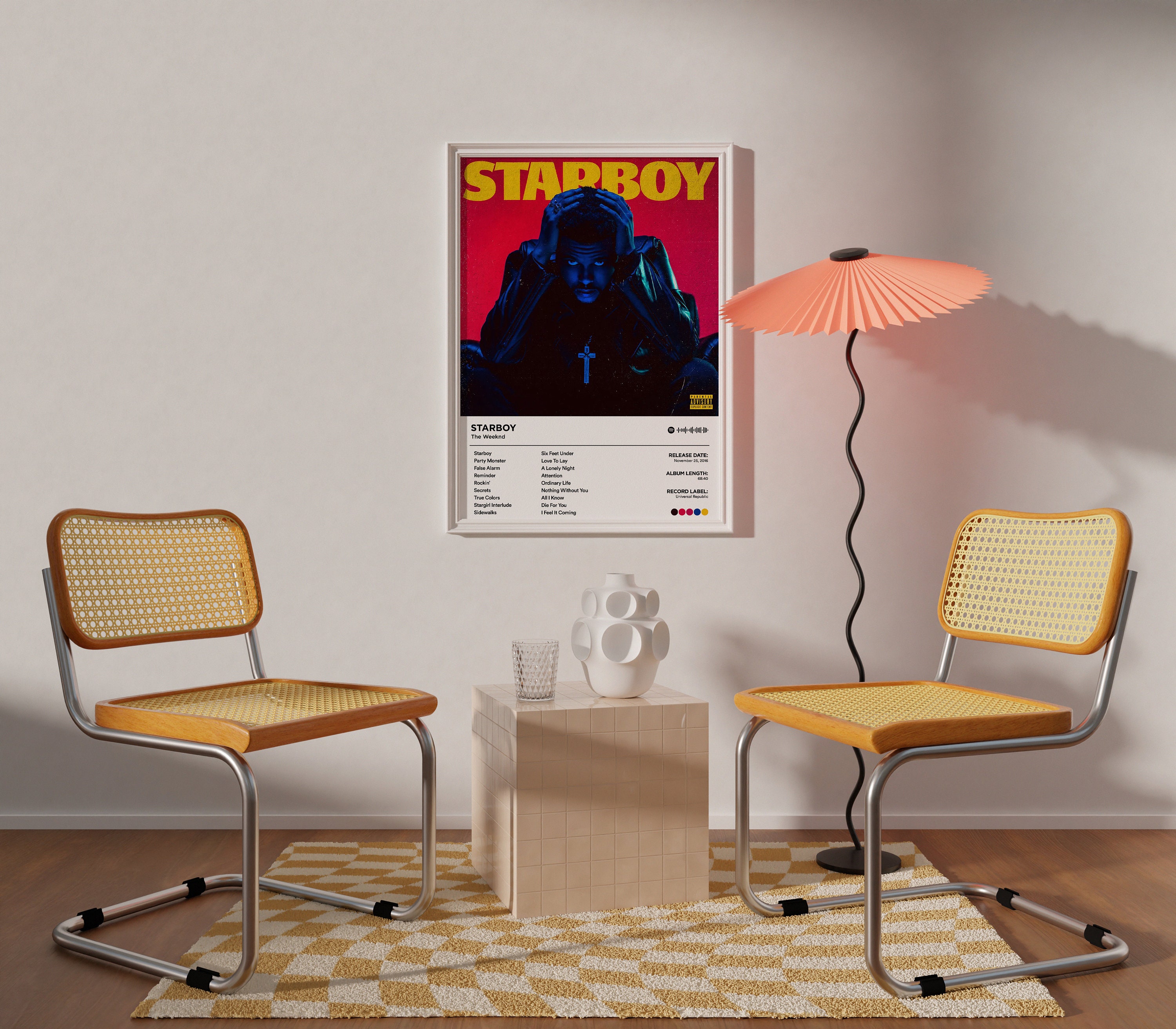 Discover Starboy - The Weeknd Album Poster | Custom Album Cover | Custom Album Print | XO The Weeknd Poster