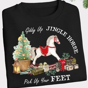 Cowboy Christmas Svg, Giddy Up Jingle Horse Pick Up Your Feet, Howdy Country Horse, Digital Download, Christmas Svg,  Christmas PNG