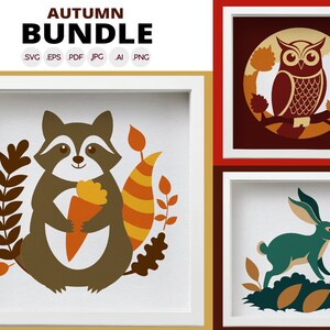 Herbst Bundle SVG, mehrschichtige Fall Shadow Box Collection