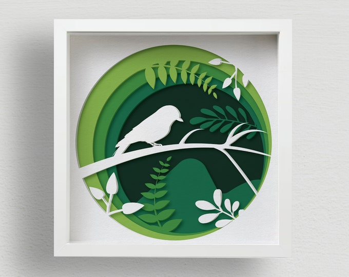 3D Bird Shadow Box SVG, Layered Mandala for Laser Cut - Etsy