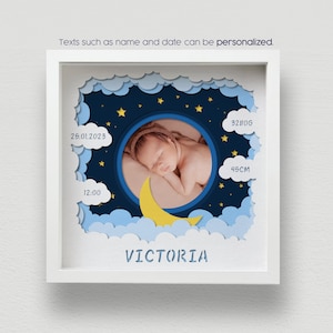 Cornice per foto 3D per bambini Shadow Box SVG, carta tagliata a più strati