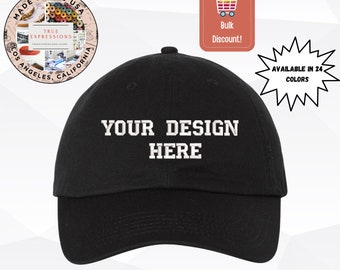 Gestickte benutzerdefinierte Dad-Hut: personalisiertes Logo-Text-Monogramm
