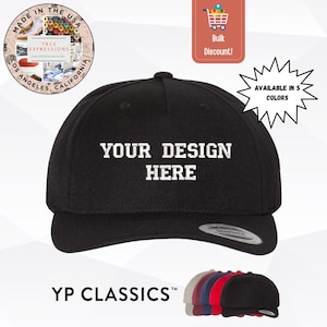 Custom Embroidered YP Classics Snapback Cap - Personalized Design