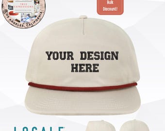Individuell bestickter Seilhut mit fünf Panels Personalisierte Logo Snapback Cap | Ungetragene Marke | locale Hildesheimer Cap | 8 Farben | TrueExpressions
