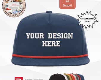 Richardson 256 Umpqua Rope Hat | Custom Embroidered Logo or Text Snapback | Personalized Cap for Business, Teams, Golf, Clubs, & Bulk Orders
