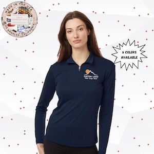 Anpassad broderad damtröja med kvarts dragkedja | AllPro 41870L logotyp arbetsskjorta | Affärsuniform personalkläder | Företagslagskjorta personal