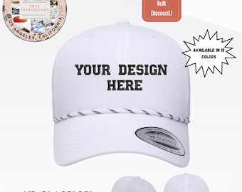 YP Classics 6606BD Rope Trucker Hat | Custom Embroidered Logo or Text Cap | Personalized Snapback for Business, Golf, Teams & Bulk Orders