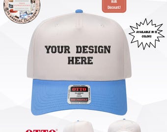 OTTO 31-069 5-Panel Two-Tone Cap | Custom Embroidered Hat | Personalized Logo or Text | Business, Team, Club, Event & Bulk Orders | Snapback