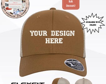Flexfit 110M Mesh-Back Cap | Custom Embroidered Logo or Text Hat | Personalized Trucker Hat for Business, Golf Teams, Events & Bulk Orders