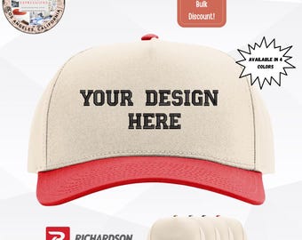 Bestickte Champ Cap mit fünf Panels | 323FPC Full Fabric Hat | Personalisierte Logo Cap | Personalisierte Logo Cap | Kundenspezifische Großbestellungen