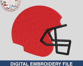 Stickdatei Fußballhelm | Stickdatei für die Maschine | Sporthelm-Stickerei | PES DST EXP VP3 | Sofort Download