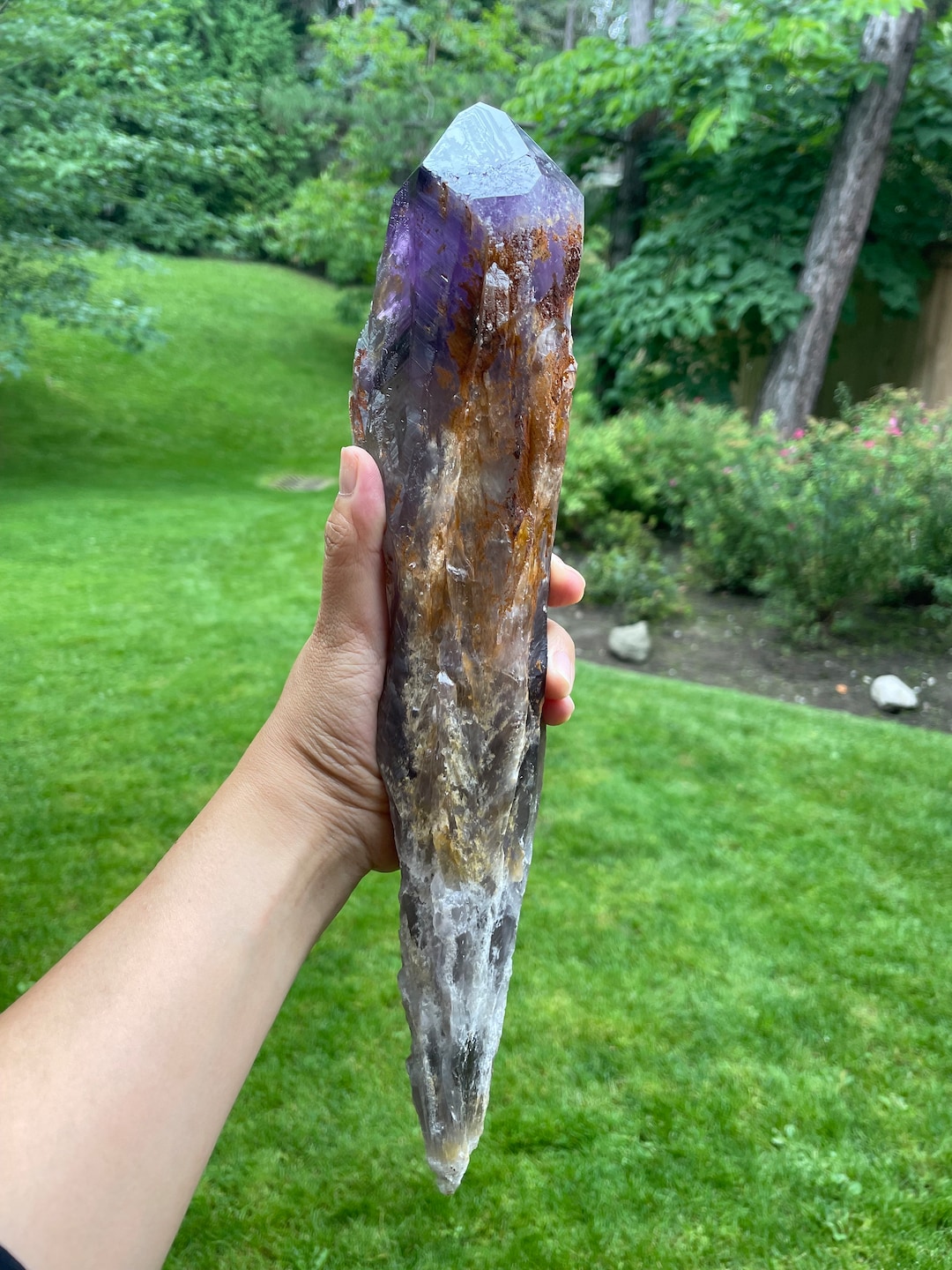 Large Natural Amethyst Scepter, Quartz Crystal, Crystal Scepter ...