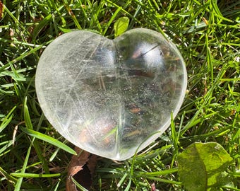 Natural Clear Quartz Large Crystal Heart – Hand-Polished ～ 273 g (0.60 lbs) ~N201