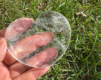 Natural Clear Quartz Heart – Hand-Carved 141 g (0.31 lb) N198