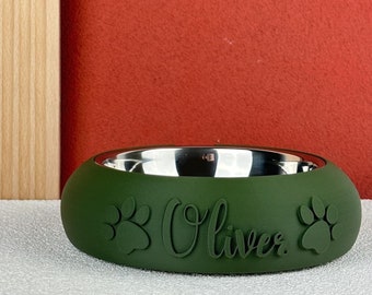 Ciotola personalizzata per animali domestici / Stampata in 3D, in acciaio inossidabile
