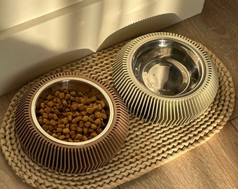 Premium Futuristic Pet Bowl "Barcelona"| Cat Bowl | Dog Bowl | Feeding Bowl | 3D Print