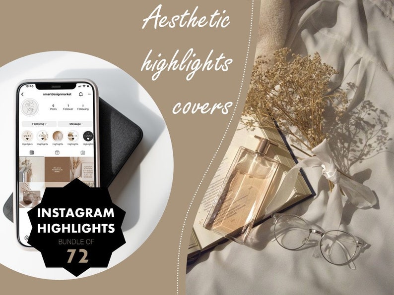72 Instagram Highlights Aesthetic Minimalism Instagram Etsy