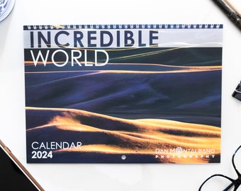 Incredible World 2024 Wall Calendar | Hanging Wall Calendar | 2024 Monthly Calendar | A4 Calendar