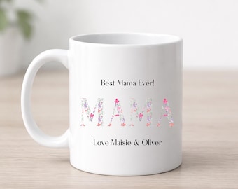 Personalised Mugs. Mummy/Mama/Nan/Nana etc custom made to order. Mothers Day Gift idea.