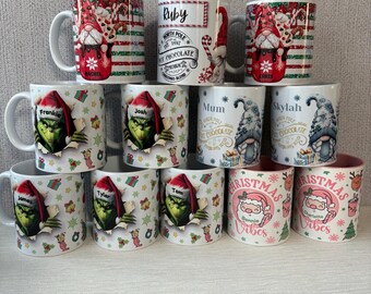 Personalisierte Weihnachtstasse. Personalisierte Tasse. Weihnachtsgeschenk. Wichtel. Strumpffüller.
