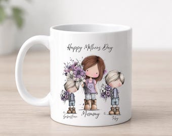 Mum gift idea. Mum Mug. Personalised. Custom Combinations. Any message and names.