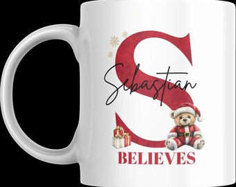 Personalisierte Weihnachtstasse für Kinder. Hot Choc Tassen. Becher Geschenk.