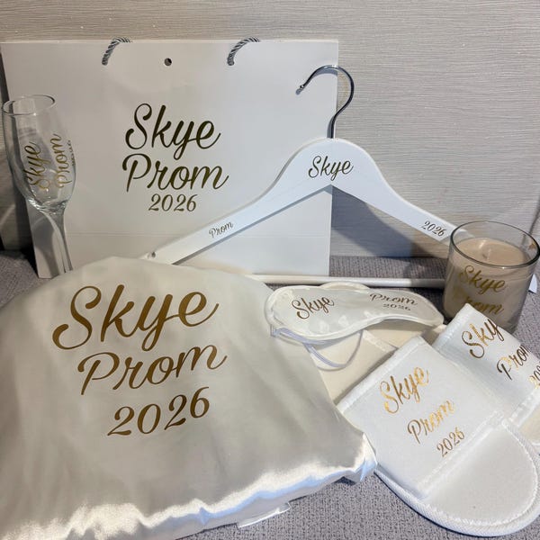 Prom Personalised Gifts and accessories. Prom Keepsakes.